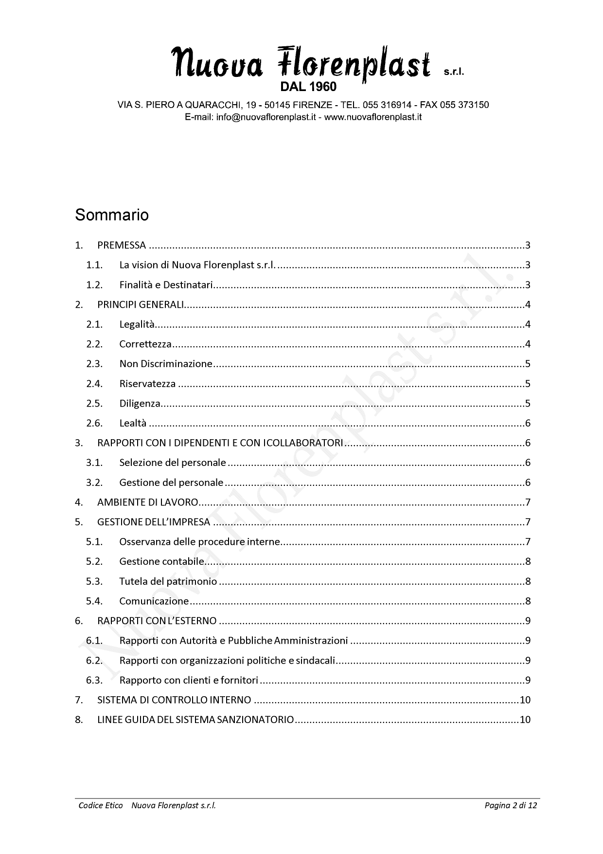 Codice Etico Nuova Florenplast
